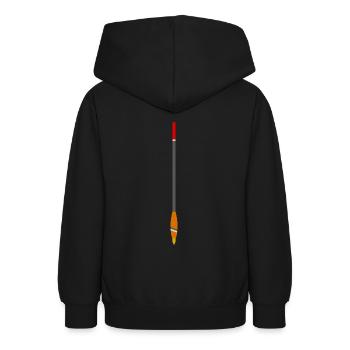 Waggler Pose - Teen Hoodie - black - Back - AI Model Teenager Male light (155cm)