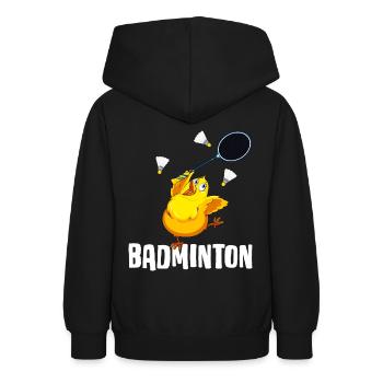 badminton badminton joueur badminton badminton journée - Sweat à capuche Ado - noir - Dos - AI Model Teenager Male light (155cm)