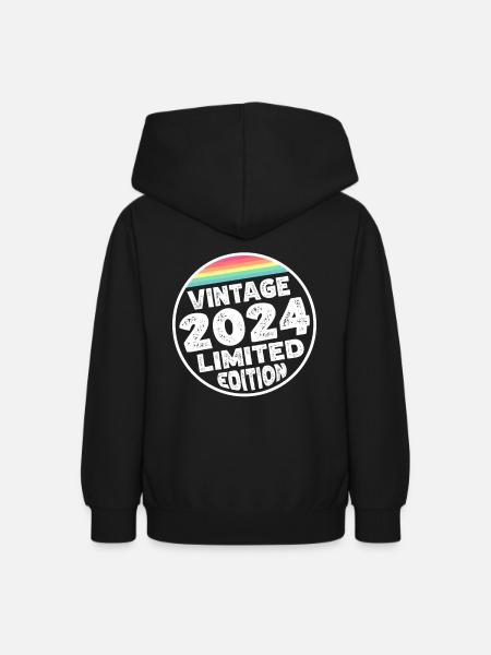 Vintage 2024 Babies Baby Shower Kids Shower - Teen Hoodie - black