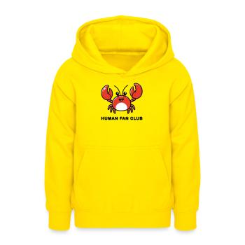 AI Human Fan Club - Teenager Hoodie - Gelb - Vorne - AI Model Teenager Male dark (155cm)