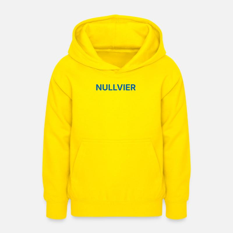 Nullvier bleu - Sweat à capuche Ado - jaune