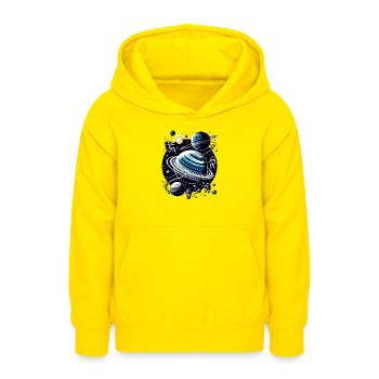 Ringplaneten Orbit: Astronauten - Teenager Hoodie - Gelb - Vorne - AI Model Teenager Male dark (155cm)