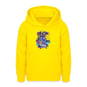 Skater SK8 - Teenager Hoodie - Gelb - Vorne - AI Model Teenager Male dark (155cm)