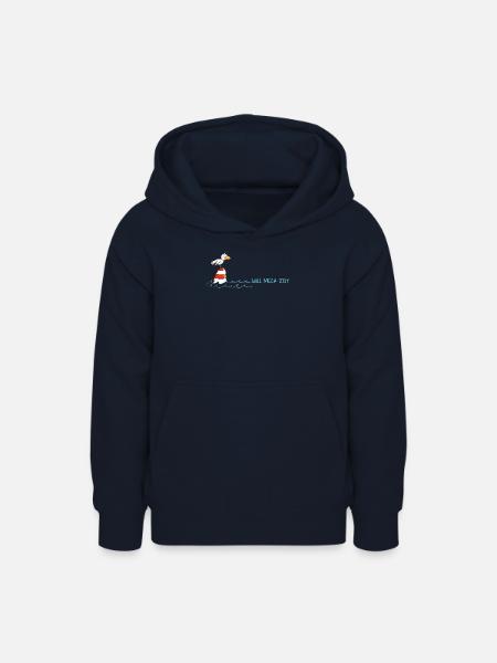 Drollige Möwe Will Meer Zeit - Teenager Hoodie - Navy