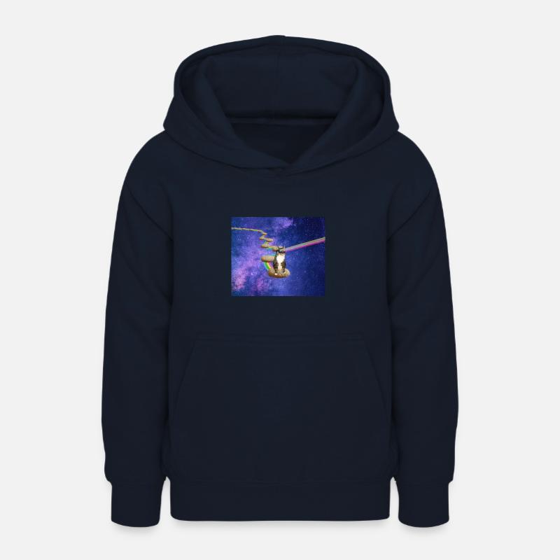 Mignon chat tigré dans l’espace - Sweat à capuche Ado - marine