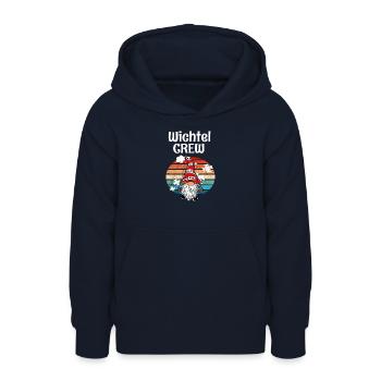 Wichtel Crew Weihnachts Gnom - Teenager Hoodie - Navy - Vorne - AI Model Teenager Male light (155cm)