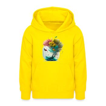 Der Miniaturwald - Teenager Hoodie - Gelb - Vorne - AI Model Teenager Male dark (155cm)