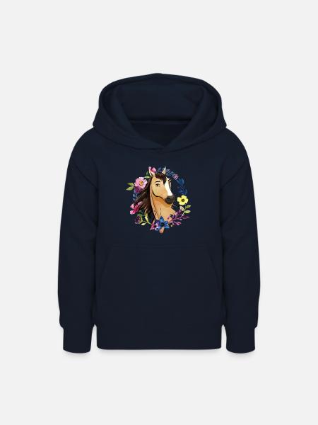 Spirit Wildhengst Wildpferd - Teenager Hoodie - Navy