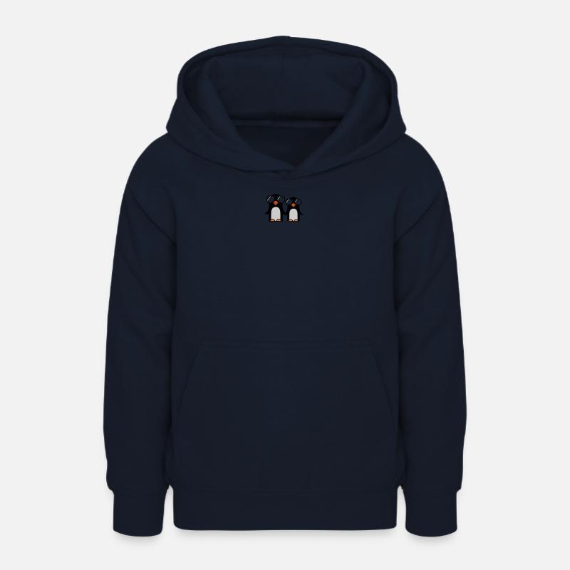 funky penguins - Sweat à capuche Ado - marine