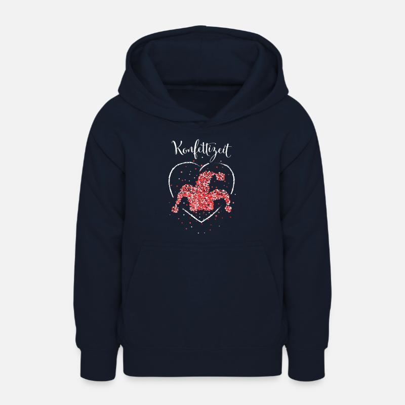 Karnevalf Confetti Time Rouge Blanc 5ème saison - Sweat à capuche Ado - marine