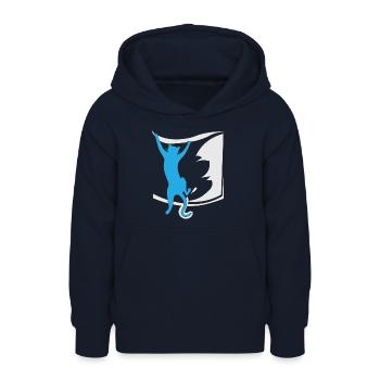 chat dans votre poche - Sweat à capuche Ado - marine - Devant - AI Model Teenager Male light (155cm)
