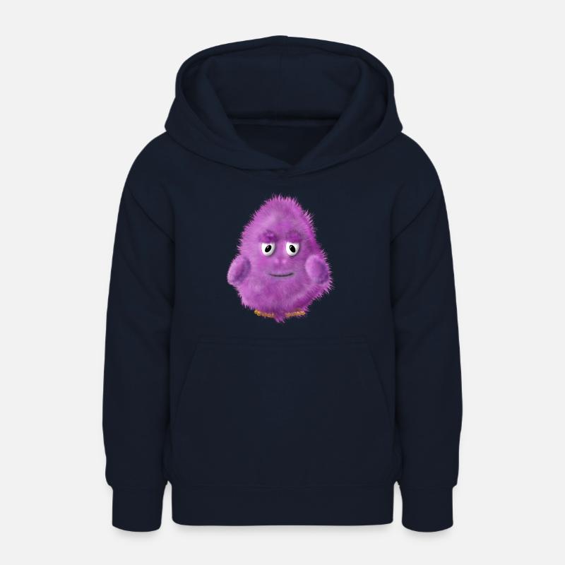 Mignon petit monstre rose câlin - Sweat à capuche Ado - marine