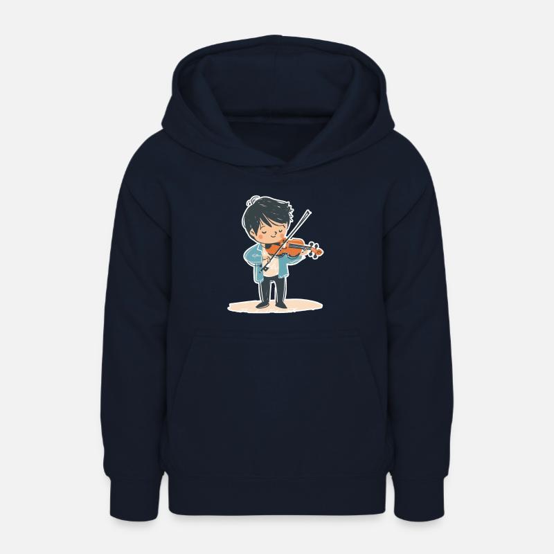Petit garçon violon - Sweat à capuche Ado - marine