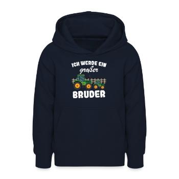 Nachwuchs Verkünden | Ich Werde Großer Bruder 2027 - Teenager Hoodie - Navy - Vorne - AI Model Teenager Male light (155cm)
