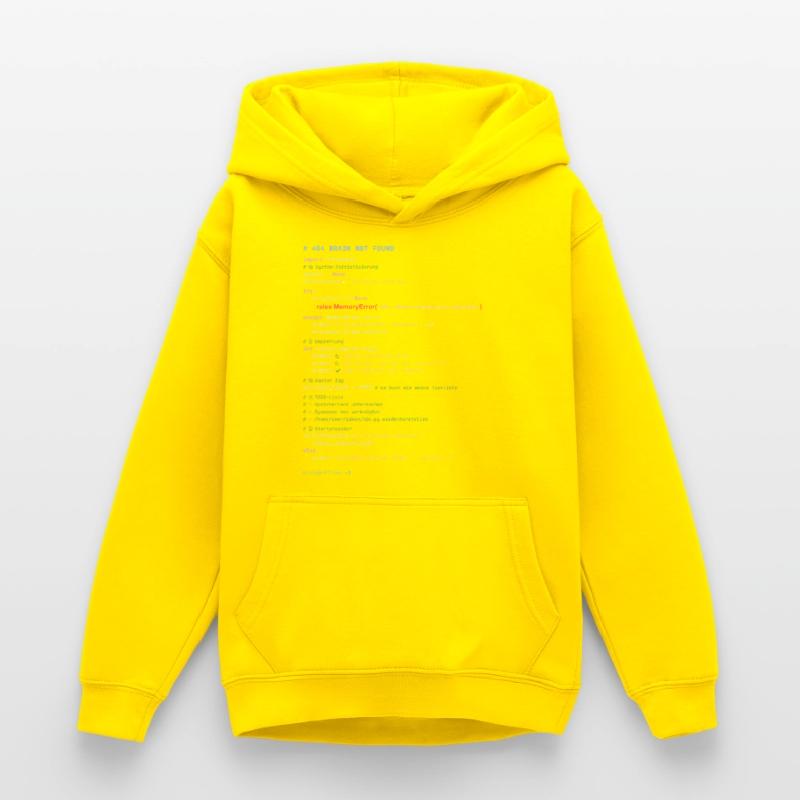 404 Brain Not Found Python Code Teen Hoodie