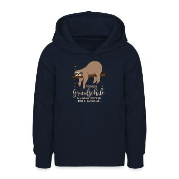 Grundschule Abschluss 5. Klasse Schule Faultier - Teenager Hoodie - Navy - Vorne - AI Model Teenager Male light (155cm)