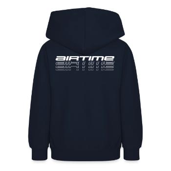 airtime shaddows shape on dark - Teenager Hoodie - Navy - Hinten - AI Model Teenager Male light (155cm)