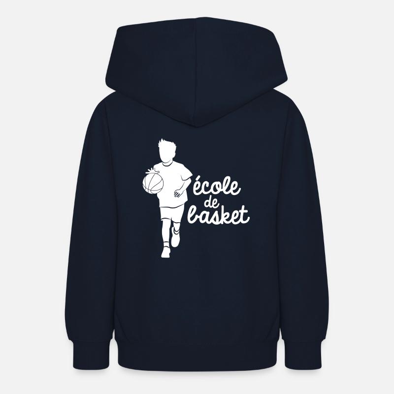 Ecole de basket-ball - Sweat à capuche Ado - marine
