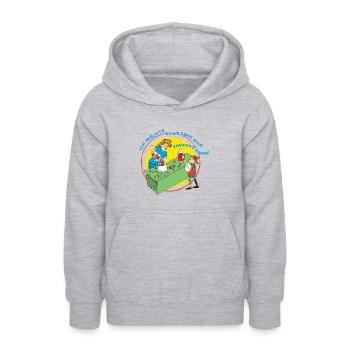 Pippi Longstocking Buys Sweets Quote - Teen Hoodie - light heather grey - Front - AI Model Teenager Male dark (155cm)