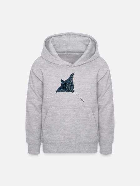 Rochen Adlerrochen Stachelrochen Riff Tauchen - Teenager Hoodie - Hellgrau meliert