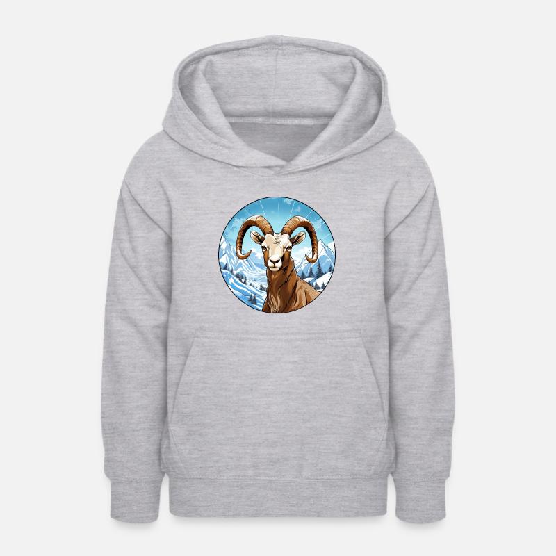 Noël Capricorne - Sweat à capuche Ado - gris clair chiné