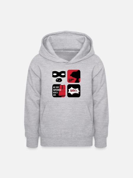 Peanuts Snoopy Superheld - Teenager Hoodie - Hellgrau meliert