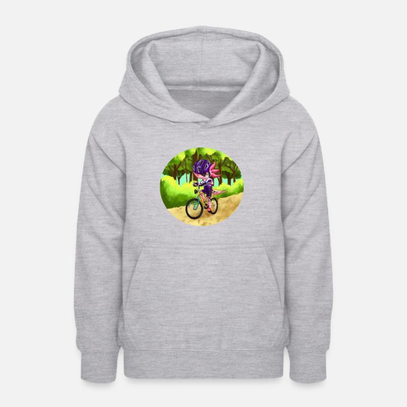 Axo'Time- Vélo - Sweat à capuche Ado - gris clair chiné