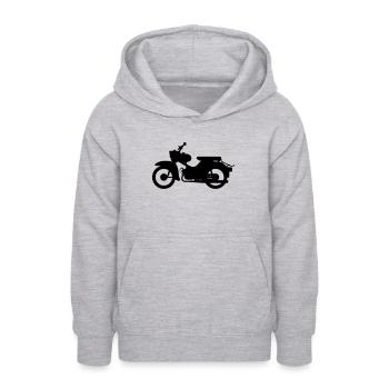 Simson Star Silhouette - Teenager Hoodie - Hellgrau meliert - Vorne - AI Model Teenager Male dark (155cm)