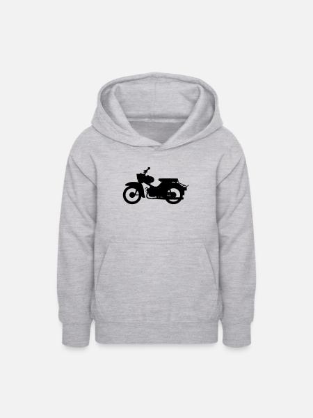 Simson Star Silhouette - Teenager Hoodie - Hellgrau meliert