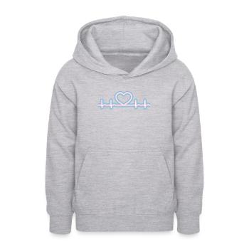 Transgender Pride Heartbeat - Teenager Hoodie - Hellgrau meliert - Vorne - AI Model Teenager Male dark (155cm)