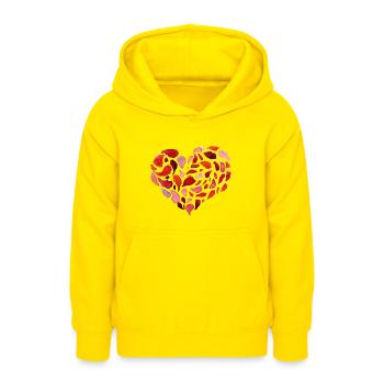 Art du cœur - Sweat à capuche Ado - jaune - Devant - AI Model Teenager Male dark (155cm)