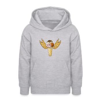 Eis - Teenager Hoodie - Hellgrau meliert - Vorne - AI Model Teenager Male dark (155cm)