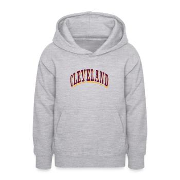 Cleveland - Teenager Hoodie - Hellgrau meliert - Vorne - AI Model Teenager Male dark (155cm)