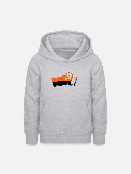 Miau - Teenager Hoodie - Hellgrau meliert