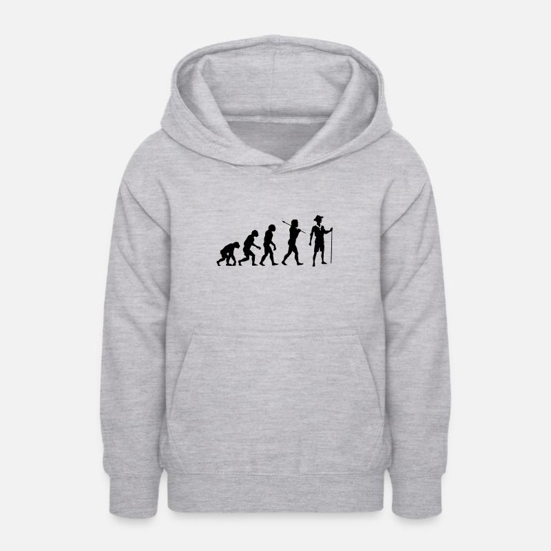 Évolution du Scoutisme - Sweat à capuche Ado - gris clair chiné