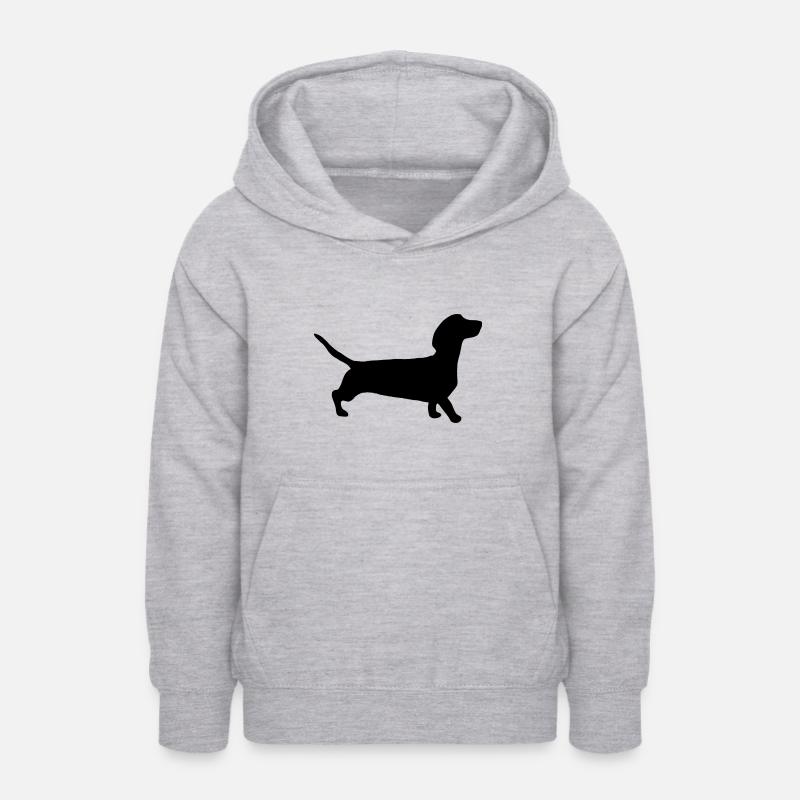 Teckel - Sweat à capuche Ado - gris clair chiné