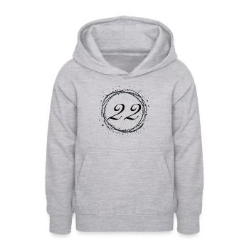 22 - Teenager Hoodie - Hellgrau meliert - Vorne - AI Model Teenager Male dark (155cm)