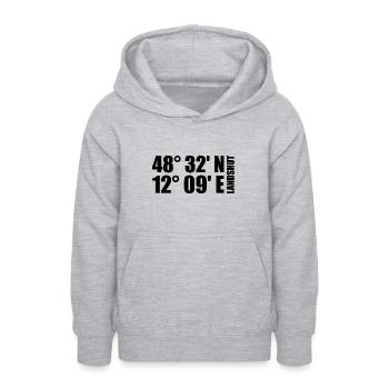 Landshut coordinates - Teen Hoodie - light heather grey - Front - AI Model Teenager Male dark (155cm)