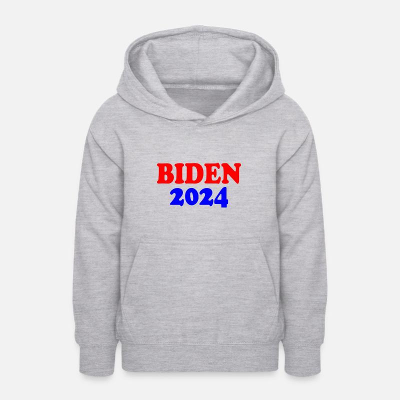 Biden 2024 - Sweat à capuche Ado - gris clair chiné