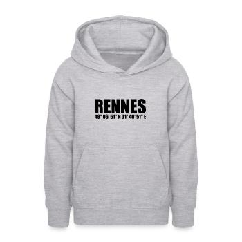 Rennes coordinates - Teen Hoodie - light heather grey - Front - AI Model Teenager Male dark (155cm)