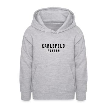 Karlsfeld, Bavière - Sweat à capuche Ado - gris clair chiné - Devant - AI Model Teenager Male dark (155cm)
