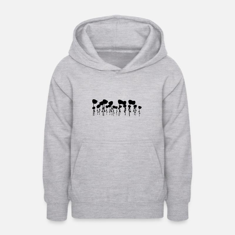 planter des fleurs de rose - Sweat à capuche Ado - gris clair chiné