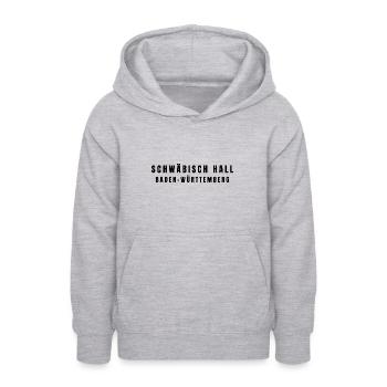 Schwäbisch Hall, Bade-Wurtemberg - Sweat à capuche Ado - gris clair chiné - Devant - AI Model Teenager Male dark (155cm)