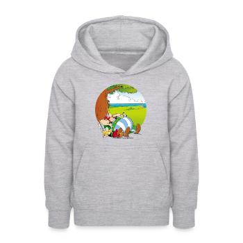 Asterix & Obelix Machen Siesta Mit Idefix - Teenager Hoodie - Hellgrau meliert - Vorne - AI Model Teenager Male dark (155cm)