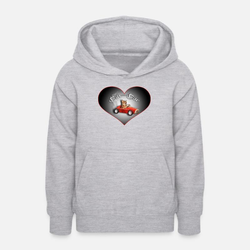 Voiture de chat - Sweat à capuche Ado - gris clair chiné