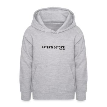 Dijon Koordinaten - Teenager Hoodie - Hellgrau meliert - Vorne - AI Model Teenager Male dark (155cm)