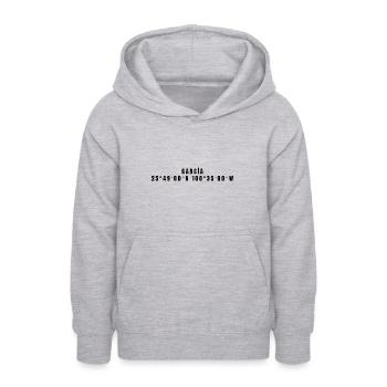 García Mexiko Koordinaten - Teenager Hoodie - Hellgrau meliert - Vorne - AI Model Teenager Male dark (155cm)