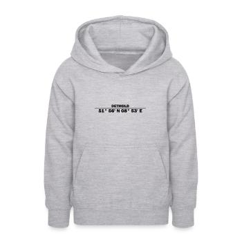 Detmold Koordinaten - Teenager Hoodie - Hellgrau meliert - Vorne - AI Model Teenager Male dark (155cm)