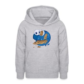 Sesamstraße Krümelmonster Maschine - Teenager Hoodie - Hellgrau meliert - Vorne - AI Model Teenager Male dark (155cm)