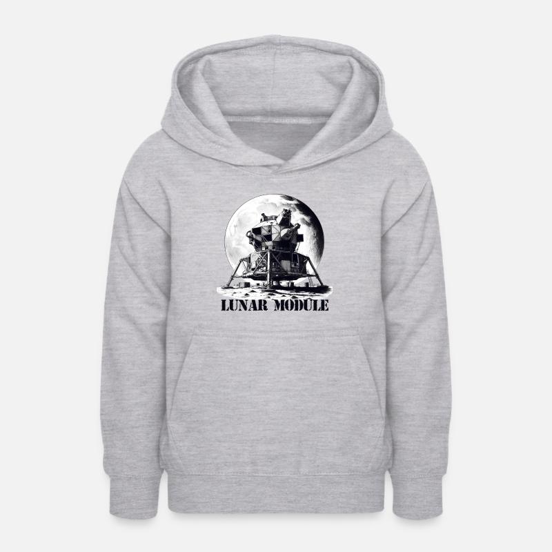 Modules lunaires - Sweat à capuche Ado - gris clair chiné